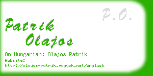 patrik olajos business card